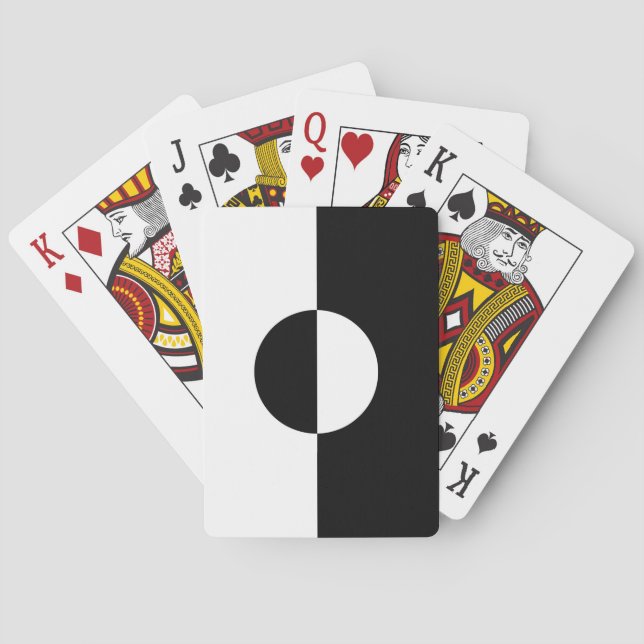 Black & White Harmony Playing Cards (Back)