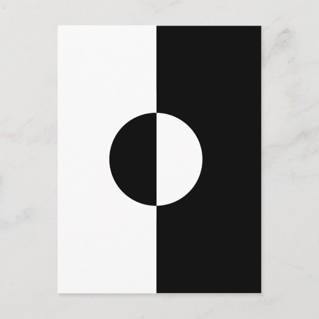 Black & White Harmony Postcard (Front)