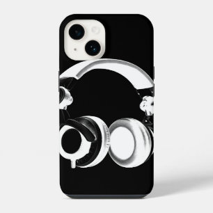 Black & White Headphone Silhouette iPhone Case
