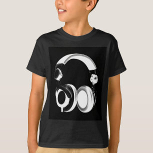 Black & White Headphone Silhouette T-Shirt