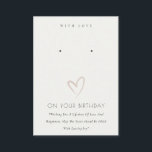 BLACK WHITE HEART BIRTHDAY GIFT EARRING DISPLAY PLACE CARD<br><div class="desc">If you need any further customisation please feel free to message me on yellowfebstudio@gmail.com.</div>