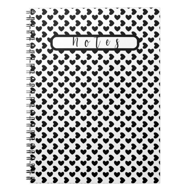 Black & white hearts notebook (Front)