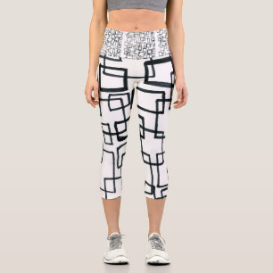Black & White High Waisted Capris