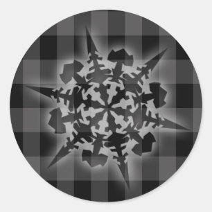 Black White Holiday Christmas Card Envelope Seals