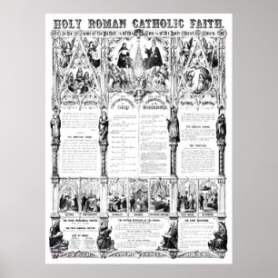 Black/White Holy Roman Catholic Faith Infographic Poster