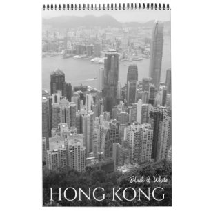 black & white hong kong 2027 calendar