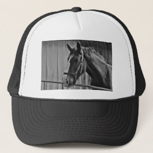 Black White Horse - Animal Photography Art Trucker Hat