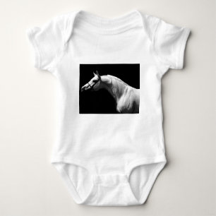 Black & White Horse Baby Bodysuit