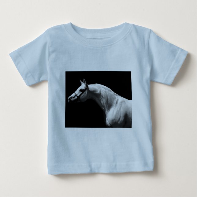 Black & White Horse Baby T-Shirt (Front)