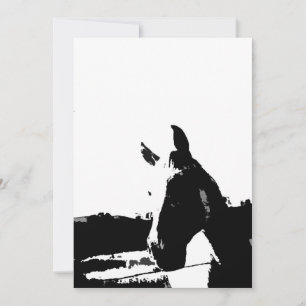 Black & White Horse Invitation