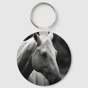 Black White Horse Key Ring