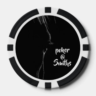 Black & White Horse Silhouette Poker Chips