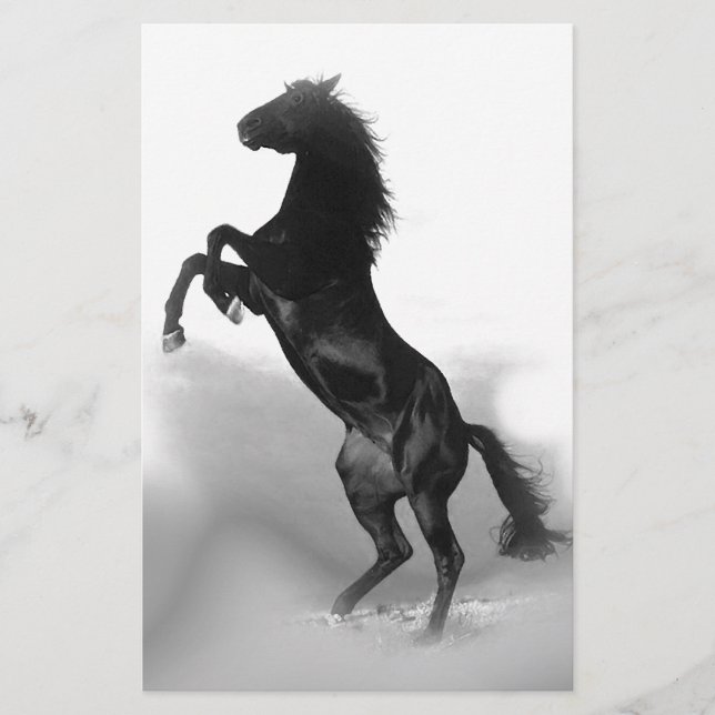 Black White Horse Stationery (Front)