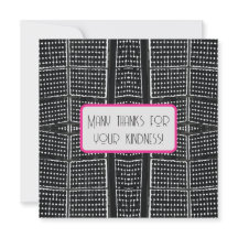 Black, White & Hot Pink Architectural Detail Card