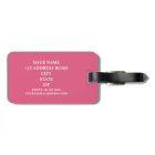 Black, White & Hot Pink Striped Personalised