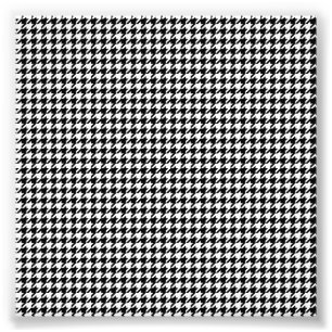 Black White Houndstooth Check Tissue Photo Print