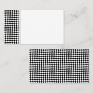 Black White Houndstooth Check Tissue Place Card
