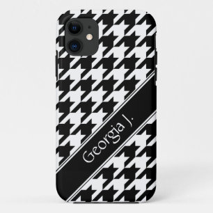 Black & White Houndstooth custom iPhone 5 Case
