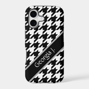 Black & White Houndstooth custom iPhone 5 Case