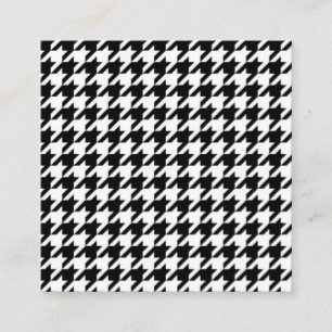 Black & White Houndstooth Pattern Enclosure Card