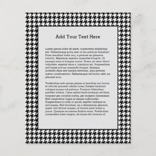 Black White Houndstooth Tissue Abstract Figures Flyer