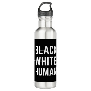 Black White Human 710 Ml Water Bottle