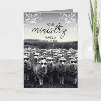 Black & White Humourous Pastor Appreciation Card