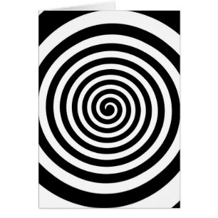 Black & White Hypnotic Spiral
