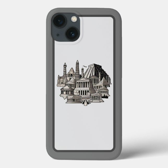 Black & White Icons of History Case-Mate iPhone Case (Back)