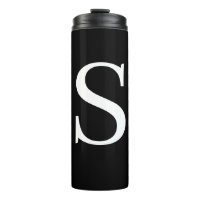 Black & White Initial Letter Monogrammed Plain