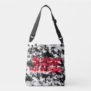 Black & White INK SPLASHES seamless pattern Crossbody Bag