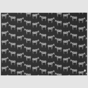 Black White Ink Zebra Safari Zoo Animal Wildlife Tissue Paper