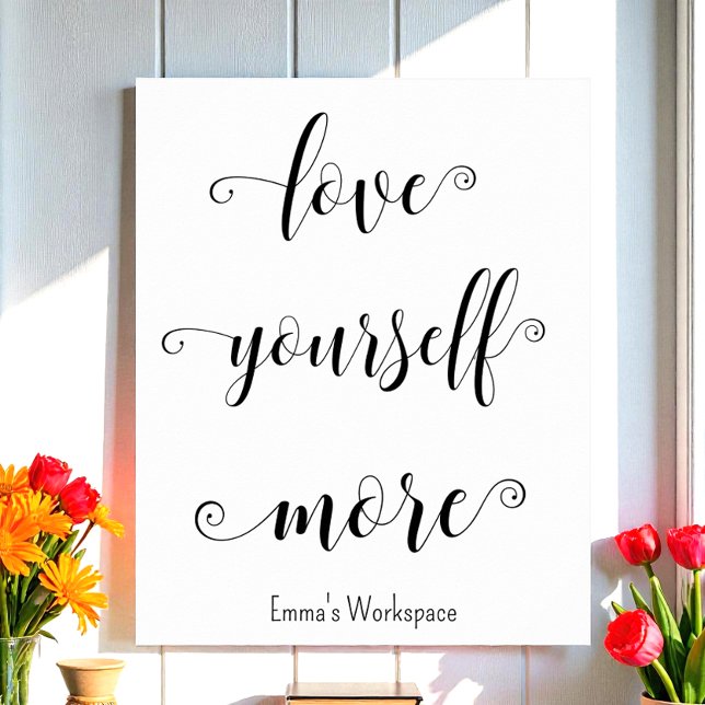 Black White Inspirational Love Quote Typography Poster (Creator Uploaded)