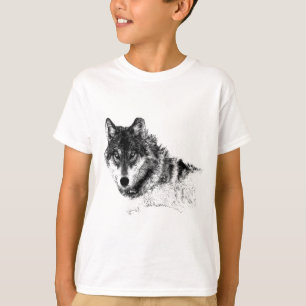 Black White Inspirational Wolf Eyes T-Shirt