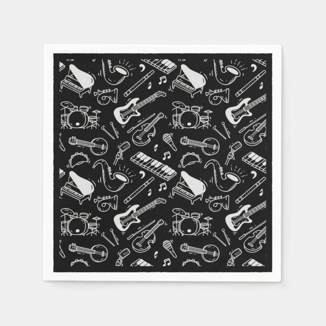 Black & White Instruments Napkin (Front)