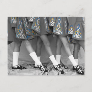 Black & White Irish Dance Postcard