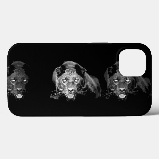 Black & White Jaguar Case-Mate iPhone Case (Back (Horizontal))