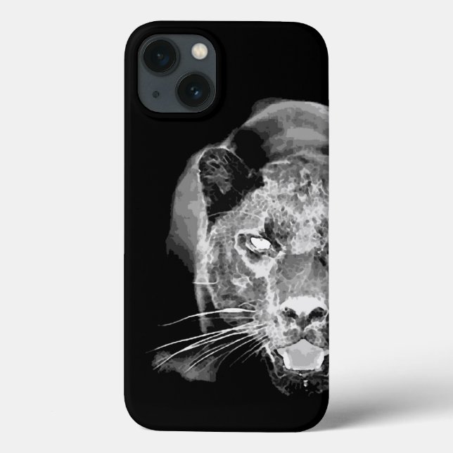 Black & White Jaguar Eye Case-Mate iPhone Case (Back)