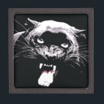 Black & White Jaguar Eyes Jewellery Box<br><div class="desc">Black Jaguar Face & Eyes Digital Images</div>
