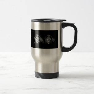 Black & White Jaguar Travel Mug
