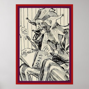 Black & White Joker Sketch Poster
