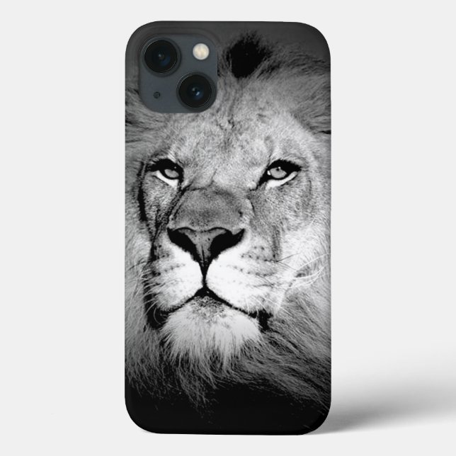 Black & White King Lion Eyes Case-Mate iPhone Case (Back)