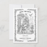 Black White Knight Bride Castle Gothic Wedding