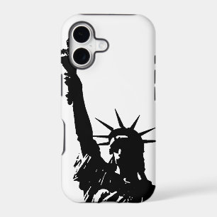 Black & White Lady Liberty Silhouette