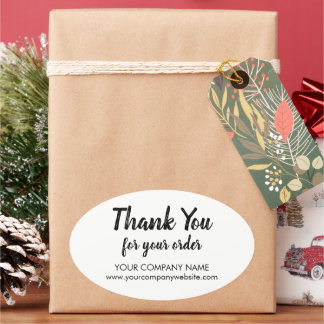 Black & White Landscaping Thank You Sticker