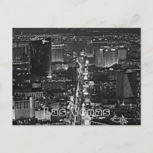 Black & White Las Vegas Strip Postcard