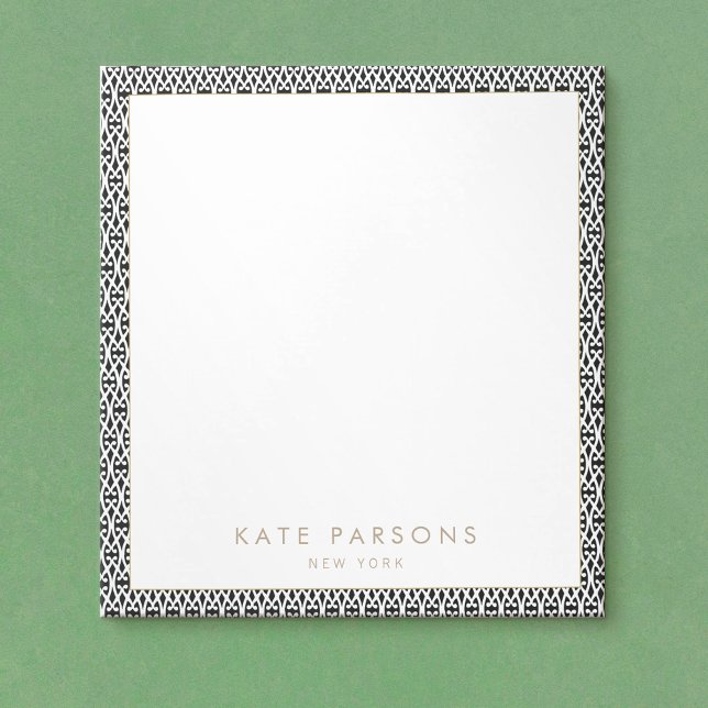 Black White Lattice Pattern Notepad (Creator Uploaded)