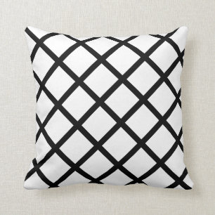 Black & white, lattice pattern, pretty accent thro cushion