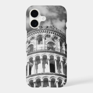 Black White Leaning Tower of Pisa Italy