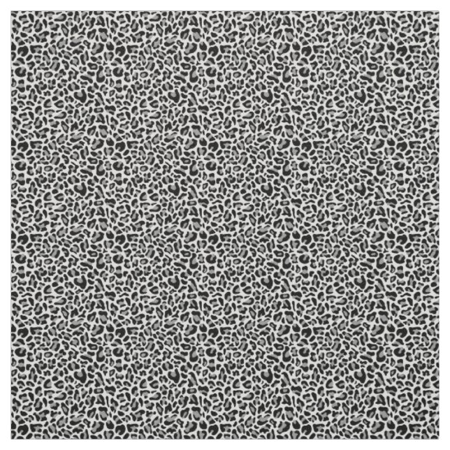 Black White Leopard Animal Print Chic Style Fabric (Swatch)